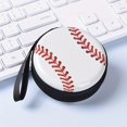 thumbnail image 4 of 1pc Mini Basketball/Football/Baseball Printed Coin Bag, Multi-functional Zipper Round Coin Purse, Portable Storage Bag, 4 of 6