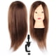 thumbnail image 4 of Cabeza de Maniquí, Cabezal de Muñeca de Cosmetología Exquisita, Cabello Real Mixto Portátil para el Corte de Calefacción de Rizado, 4 of 7