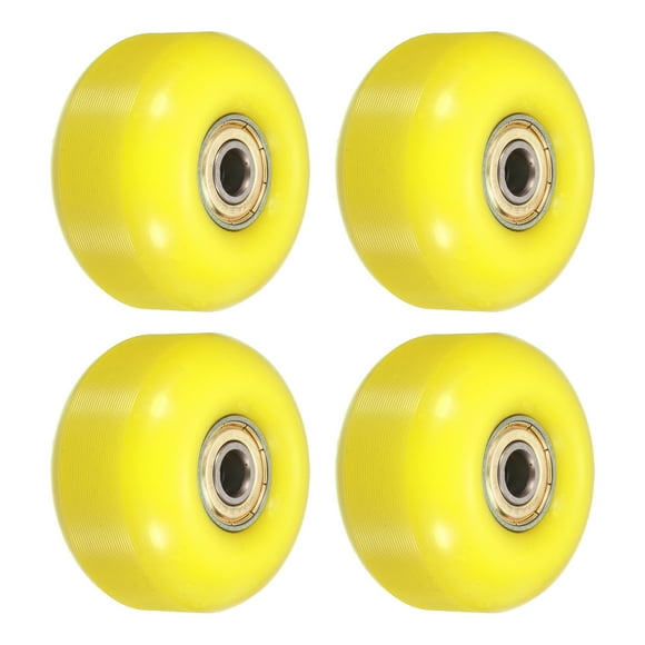 Ruedas de Patineta Uxcell con Rodamientos Ruedas de Calle para Patinetas Rueda Cruiser Amarilla