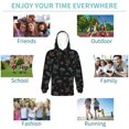 thumbnail image 5 of Honeii Hawaiian Style Pattern Long-Sleeve Hooded Sweatshirt Pullover Hoodie for Boys and Grils-Medium, 5 of 6