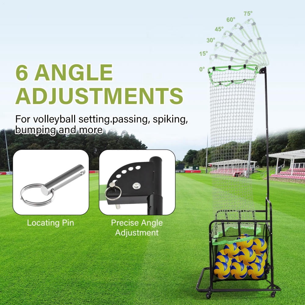 Volleyball Training Net, Volleyball Training o n Hitting Angle Trainer, Volleyball Setter Training Equipment, Adjustable Height Angle Practice Volleyball Net for Indoor and Outdoor Practice
