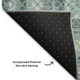 thumbnail image 5 of Addison Rugs Mayfield Premium Machine Washable Transitional Geometric Teal Rectangle Rug, 10' x 14', 5 of 7