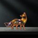 thumbnail image 5 of Adornos de animales perfecl figurita estatua grabada ahuecada Decoración de escritorio Luz nocturna en forma de vaca, 5 of 6
