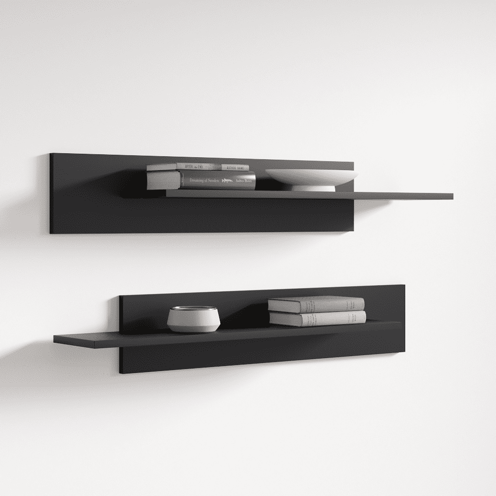 Fly Modular Wall Mounted Floating Shelf (Type-MX) Black
