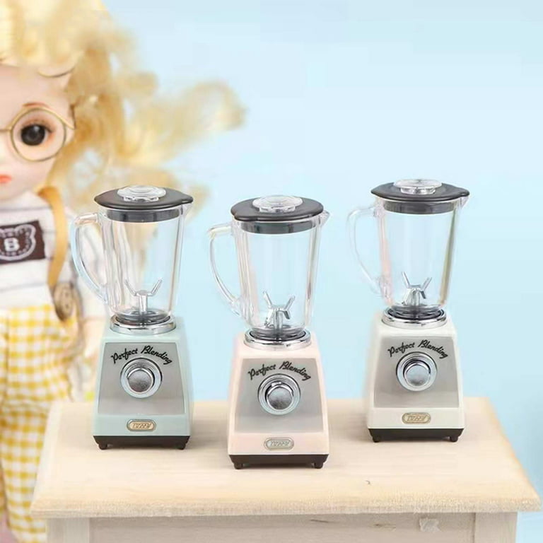 LUOZZY Mini Blender Toy & Coffee Machine Model 1: 12 Miniature Dollhouse  Kitchen Accessories Coffee Pot Blender Toy for Kids Pretend Play - Black