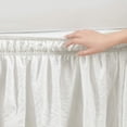 thumbnail image 4 of Ruffle Elastic Bed Skirt Detachable - Dustproof Ruffle - Machine Washable Elastic Band Bed Skirt (White), 4 of 5