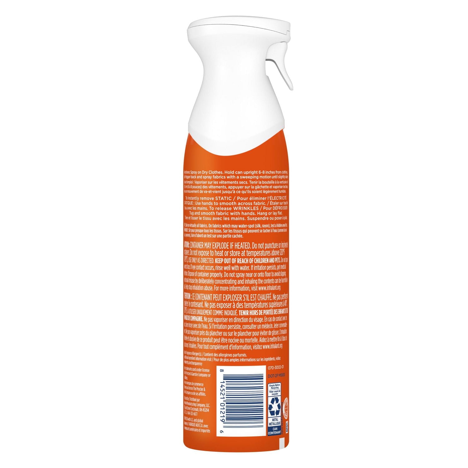 Spray Anti-plis Et Anti-statique Pour Vêtements - 300 Ml, Portable, Pour Chemises, Pulls, Voyages - 2