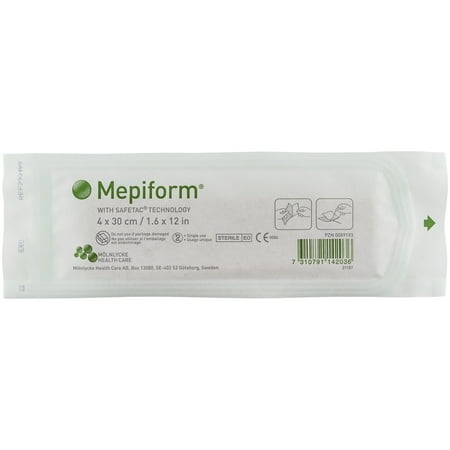 Mepiform 1.6" x 12" Silicone Gel Sheet for Scars - 1 Dressing