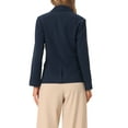 thumbnail image 3 of INSPIRE CHIC Women's Winter Shawl Lapel Long Sleeve Pockets Office Jacket Blazers S Dark Blue, 3 of 6