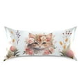 thumbnail image 3 of JSTEL Cat Kitten Rose Flower Satin Pillowcase Queen Size Pillow Cases Envelope Closure Bed Pillow Cover, 20 x 30 inch, 3 of 9