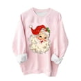 thumbnail image 4 of DPTALR Femmes Noël Imprimé Col Rond Manches Longues Sweat-Shirt en Vrac, 4 of 4