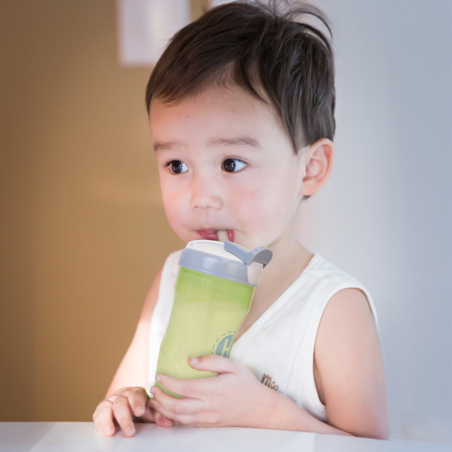Hopscotch Lane Straw Sippy Cup with Straw, 6+ Months, Sage Green, 1 Pack