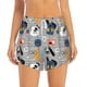 thumbnail image 2 of Balery Dog Pantalones cortos deportivos para mujer con forro y dos bolsillos, elásticos, para entrenamiento, gimnasio, yoga-X-Large, 2 of 7