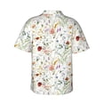 thumbnail image 4 of Xecao Wildflower Watercolor print Hawaiian shirt - a stylish short-sleeve button-down for men, perfect for casual beach and tropical outings., 4 of 9