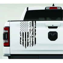 AnyStickerYouWant We The People Distressed American USA US Flag Truck Tailgate Vinyl Decal Preamble of The US Constitution Decal Reversed Compatible with Most Pickup Trucks Rear Car Sticker
