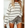 thumbnail image 4 of Cupshe Women's Knitwear Regular Length Long Sleeve Boat Neckline Sweater, 4 of 6