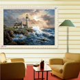 thumbnail image 4 of 5D bricolaje completo taladro diamante pintura Seaside Village cruz puntada bordado hogar pared decoración Tmvgtek decoración de arte en el hogar, 4 of 9