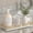 Gold & White, variant on GLAMLUXE 11" Bathroom Vanity Tray, Oak Wood Organizer with Metal Frame, Decorative Countertop Storage for Bathroom, Dresser, Nightstand, Black