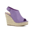 thumbnail image 1 of BLISSFUL STEP Sandales Compensées à Plateforme Espadrilles pour Femmes Violet 5,5, 1 of 7