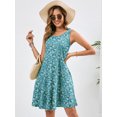 thumbnail image 3 of Chiclily Summer Sleeveless Dress Casual Beach Cover up Tank Sundress with Pockets, Monet Garden L, 3 of 6
