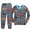 Dark gray Cars, variant on QEFJNO 2-8Y Kids Boys 100% Cotton Pajamas Set Toddler 2-Piece Long Sleeve Sleepwear Little Boys Race Car Pjs