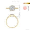 thumbnail image 4 of ANGARA Natural Cushion Composite Diamond Halo Ring in 14K Yellow Gold for Women (Size-3.3mm| Color-H| Clarity-SI2) | April Birthstone, Anniversary, Jewelry Gift for Women | Natural Diamond Ring, 4 of 9