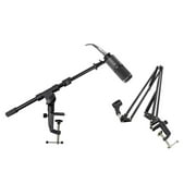 Audio Technica Recording Podcasting Podcast Microphone+Boom Arm+Mic Stands