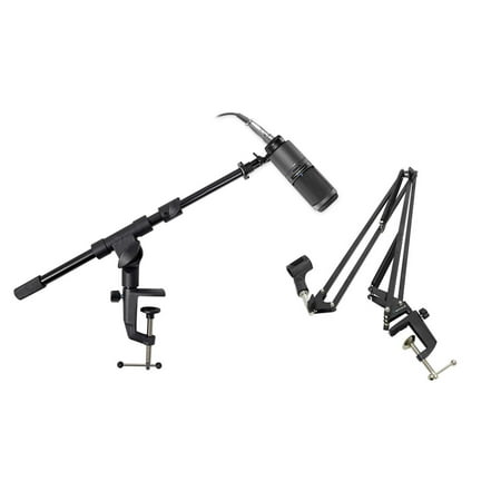 Audio Technica Recording Podcasting Podcast Microphone+Boom Arm+Mic Stands