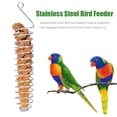 thumbnail image 6 of Hanging Chew Teething Corn Fruit For Parrot Conure Macaw Vegetable Bird Feeder Pet Toy Foraging Device Feeding Tool SILVER, 6 of 8