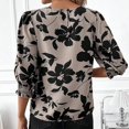 thumbnail image 4 of Eres Más Que una Camisa de Puntuación de Prueba, Verano Suelto Casual Cinco Cuartos de Manga Cuello Redondo Impreso para Mujeres, 4 of 6