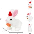 thumbnail image 5 of Bunny Easter Plush Toy, Jumping Spotted Rabbit Talking Hopping Ears Nose Moving Educational Plush Toy Singing Shaking Glowing Interactive Toy Sleeping Dolls, Soothing Easter Toys Electric for Kids, 5 of 14