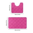 thumbnail image 3 of Vacemry Bathroom Toilet Rug Set 2-Piece, Non Slip U-Shape Latex Bath Mat, Absorbent Quick-Dry Floor Carpet, Velvet Fleece Bathroom Rugs For Toilet Shower Tub Washable Decor, 3 of 6