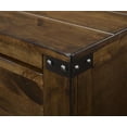 thumbnail image 6 of 3pc Contemporary Rustic Finish Queen Size Bedroom Set Bed Chest Nightstand Solid Wood Furniture, 6 of 8