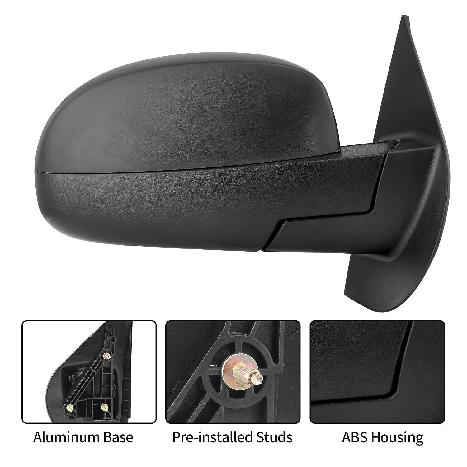 RVNI Pair Tow Mirrors for 2007-2013 Chevy Silverado Sierra 1500 Power Heated Turn Signal