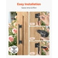 thumbnail image 6 of Rustic Black Barn Door Handles (Set of 4) - 12.6 Inch Carbon Steel Pulls for Sliding Doors & Farmhouse Decor, 6 of 11