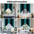 thumbnail image 6 of Turquoise and Swag Valances for Windows 2 Pack Black Gradient Swag Kitchen Curtains 36 Inches Long Rod Pocket Short Window Treatment for Kitchen Bathroom 36"x36", 6 of 8