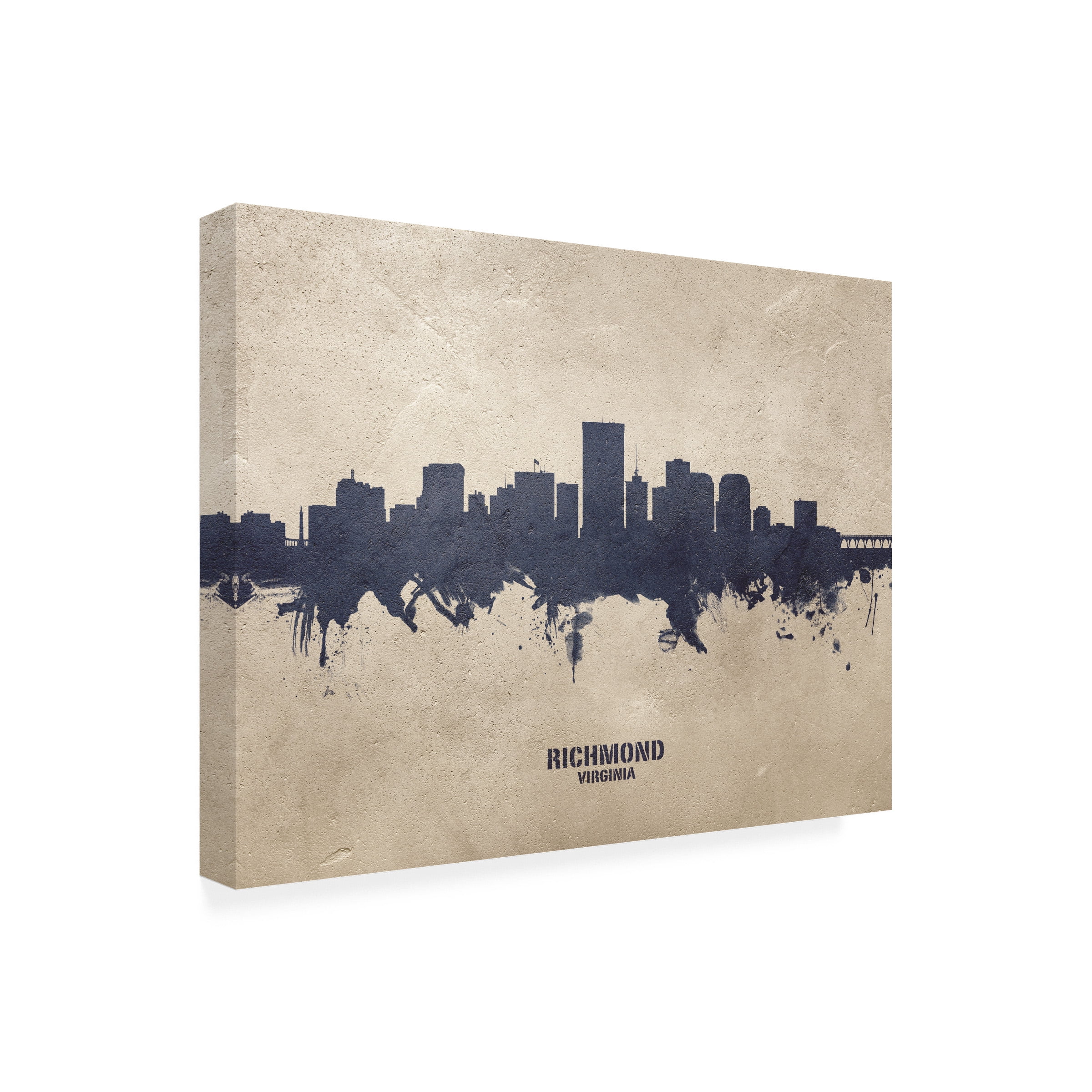 Michael Tompsett 'Richmond Virginia Skyline Concrete' Canvas Art