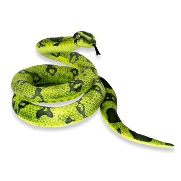 Real Planet Tree Python Green/White 118 Inch Realistic Soft Plush ...