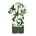 thumbnail image 5 of GERsome Men's Hawaiian 2 Piece Outfits Short Sleeve Floral Shirts and Shorts Summer Beach Vacation Matching Set S-3XL, 5 of 5