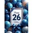 thumbnail image 4 of LUUFILx Happy 26th Birthday Banner Colorful Backdrop with Balloons Party Supplies Photography Props Decoration Background Perfect for Celebrations, 4 of 8