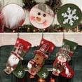thumbnail image 3 of Injueey Medias navideñas personalizadas calcetines decorativos reutilizables con Papá Noel, 3 of 6