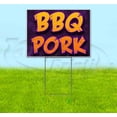 thumbnail image 1 of BBQ Pork (18" x 24") Yard Sign, Includes Metal Step Stake, 1 of 6