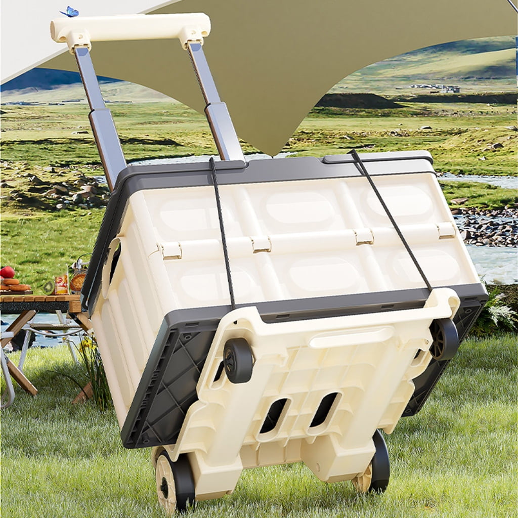 Heavy Duty Aluminum Hand Truck Small Folding Cart Garden Trolley for Airport Travel Outdoor Moving with Shockproof Wheel