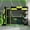 Black+Green, variant on Full Size Gaming Loft Bed with Desk & LED Lights, Side-Mounted Computer Desk with Power Outlets & USB, 3-Tier Storage Shelves, Sturdy Wood Frame for Teens Adults,Black+Red