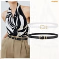 thumbnail image 3 of WHIPPY Women's Leather Belts for Jeans Dresses Pants Casual Ladies Belt with Gold Buckle 2 Pack, 3 of 8