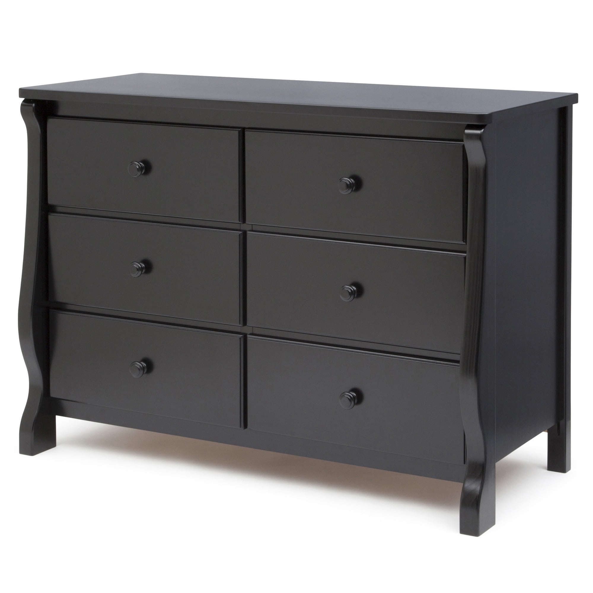 Delta Children Universal 6 Drawer Dresser with Interlocking Drawers - Greenguard Gold Certified, Black