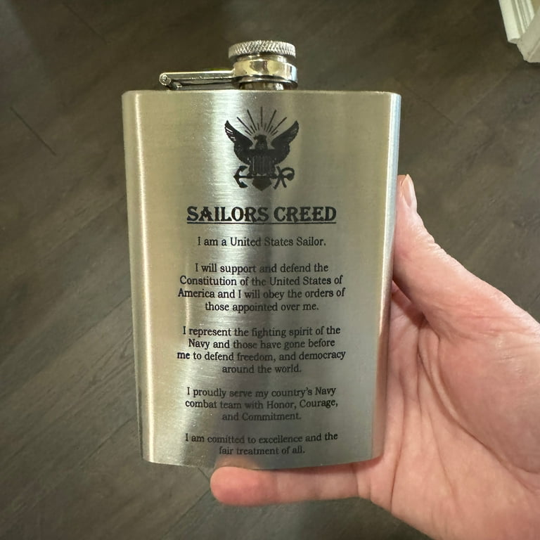 8oz Captain's Oath Stainless Steel Flask 8oz Captain's Oath Stainless Steel Flask