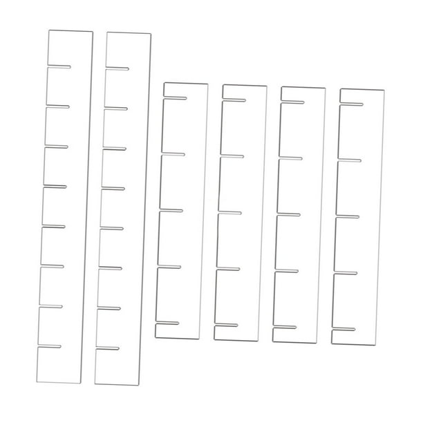 Organizadores de cajones multiusos acrílicos, 6 piezas, separadores de cajones Blanco