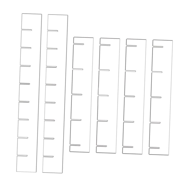 Organizadores de cajones multiusos acrílicos, 6 piezas, separadores de cajones Blanco