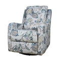 thumbnail image 4 of Home Theater 360 Swivel Rocking Recliner Glider Rocker Chair Nursery Backrest Footrest Floral Fabric Armchair Sofa for Living Room Entertainment Blue, 4 of 9